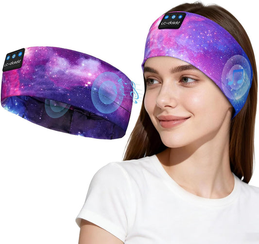 Bluetooth 5.4 Sleep Headphones with Headband Design, Wireless Earphones for Relaxation, Exercise, and Yoga (Purple)