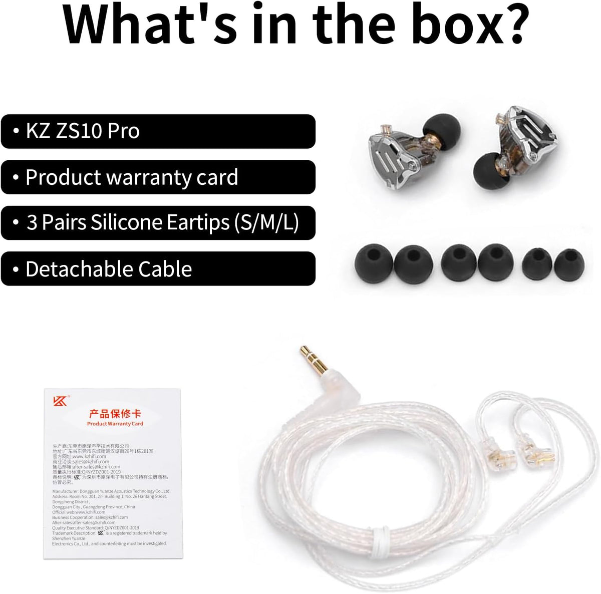 KZ ZS10 Pro HiFi In-Ear Monitors - 4 Balanced Armatures & 1 Dynamic Driver for Musicians - Professional Sound Quality (Blue, No Mic)